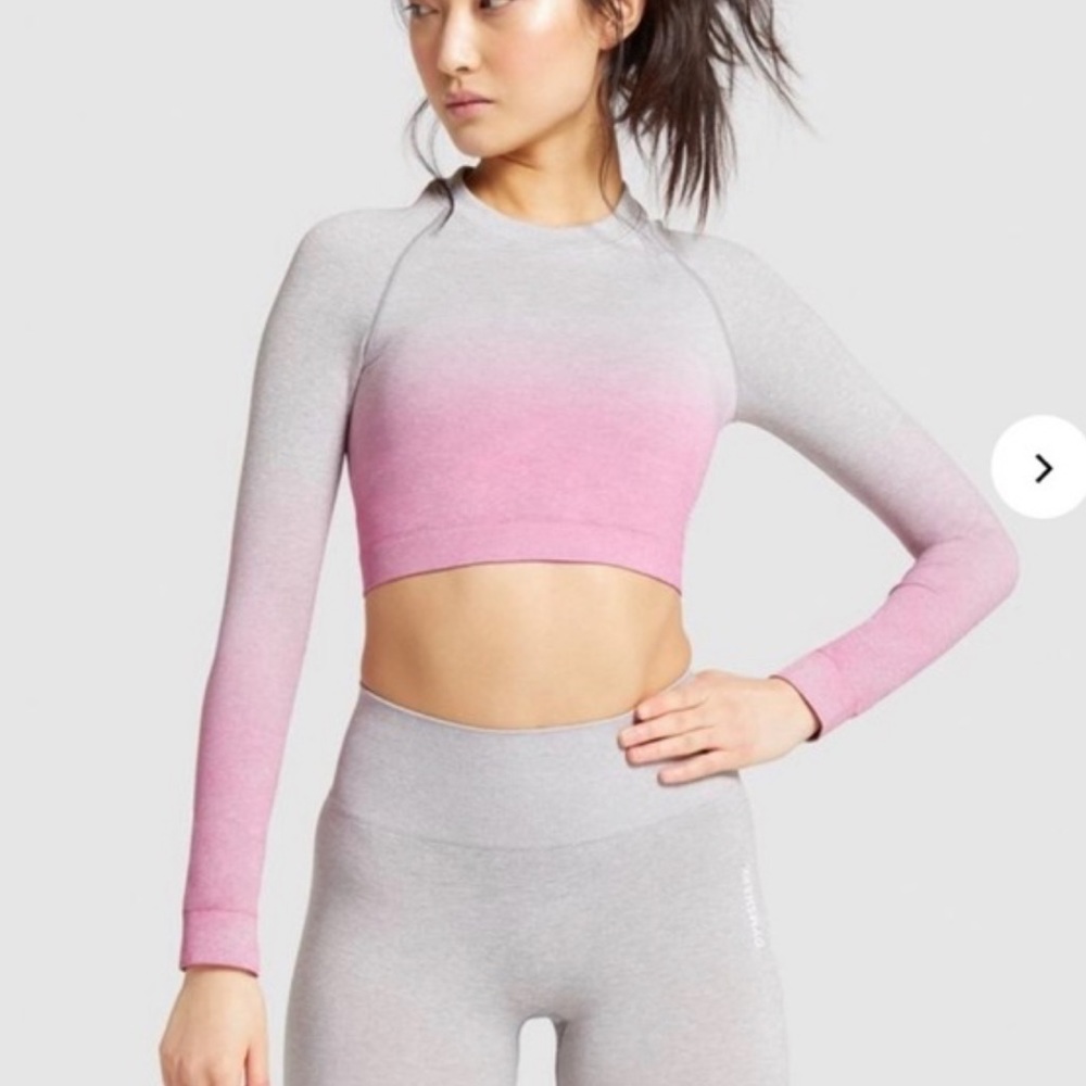 NEW WITH TAGS- Gymshark Seamless Long Sleeve Crop Top